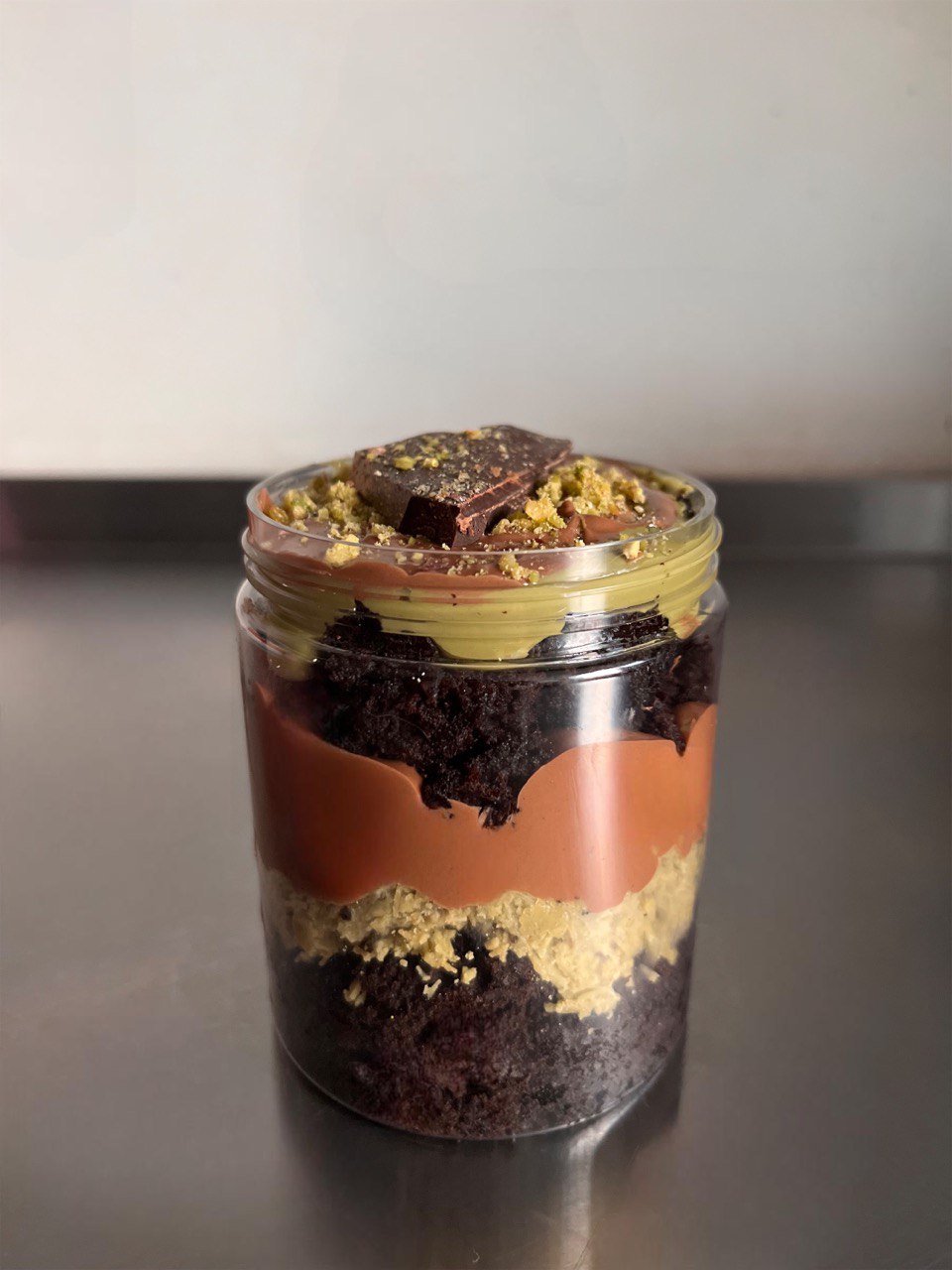 Dubai Chocolate Cake Jar